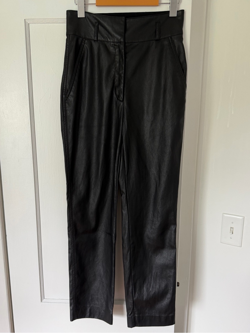 Babaton Faux Leather Cropped Pant